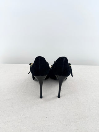 YSL suede vintage embellished pumps, 38