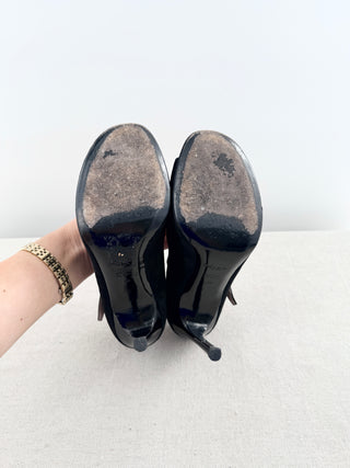 YSL suede vintage embellished pumps, 38