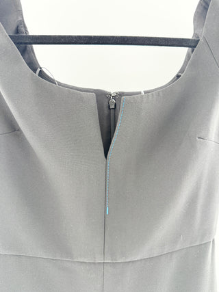 Cushnie sleeveless jumpsuit with blue contrast stiitching, 4