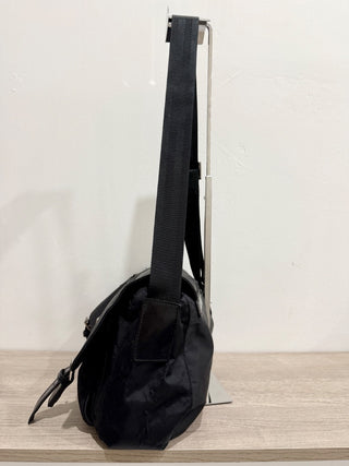 Prada black nylon messenger bag