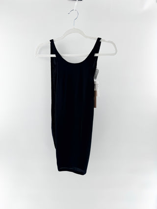 NWT A.L.C Rossi Sleeveless Cross Back Silk Mini Dress Black Women's Size XS