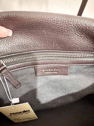 Givenchy Pebbled Calfskin Medium Pandora Pure Flap Leather Shoulder Bag Black