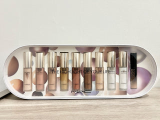 Mac skinfinish light-struck liquid highligher PR box, 9 x highlighter + concealer