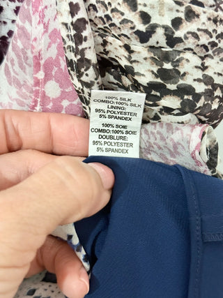 Ramy Brook 100% silk set: blouse and mini skirt, top s / bottom 4