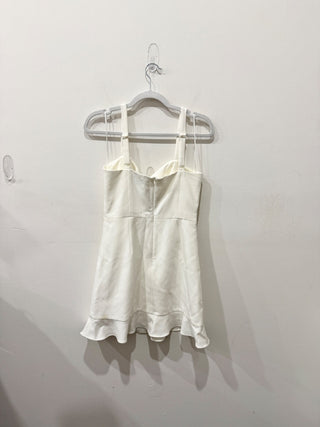NWT French Connection Whisper Frill Hem Cami Mini Dress Summer White Women's 6