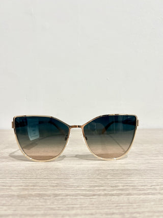 Quay in pursuit oversized metal sunglasses