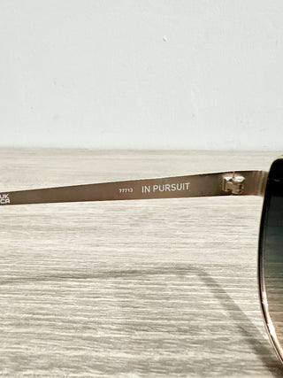 Quay in pursuit oversized metal sunglasses