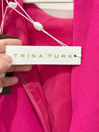 NWT Trina Turk Jeri Sleeveless Fit & Flare Mini Dress Fuchsia Pink Womens Size 4