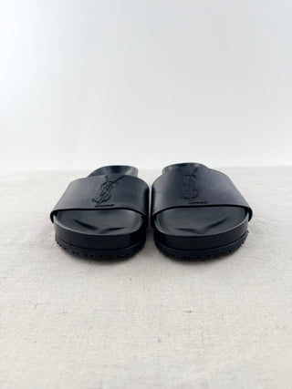 Saint Laurent joann leather slides, 36