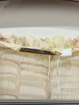 Alexis ruffle semi sheer blouse with slio, XS