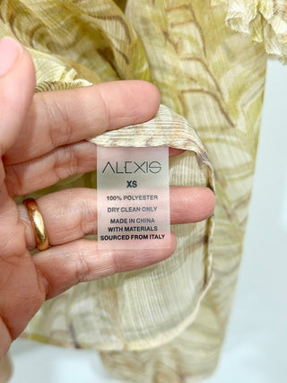 Alexis ruffle semi sheer blouse with slio, XS