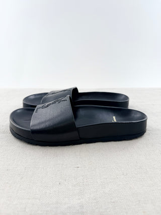 Saint Laurent joann leather slides, 36