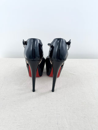Christian Louboutin patent leather extra high sandals platform, 36.5