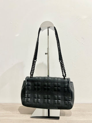 Burberry leather quilted flap bag small lola