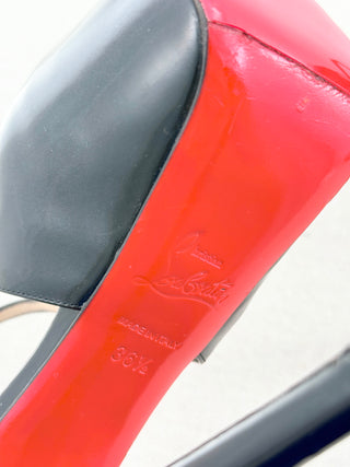 Christian Louboutin patent leather extra high sandals platform, 36.5