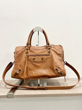 Balenciaga leather le city medium bag