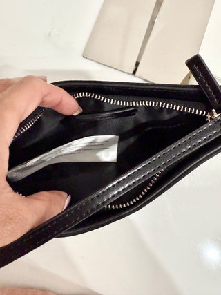 MNG Embeded Rhinestone Shoulder Bag Black Women's One Size