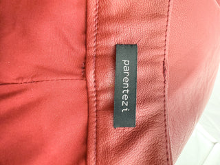 Parentezi faux leather pleated pants, XS