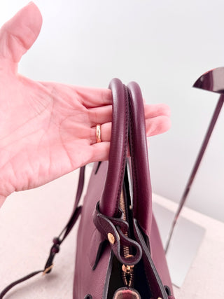 Burberry leather banner tote bag