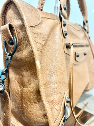 Balenciaga leather le city medium bag