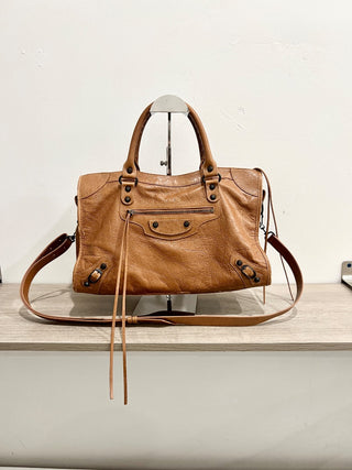 Balenciaga leather le city medium bag