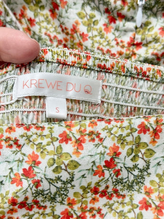 Krewe Duq small floral print set crop top and maxi skirt, top S / bottom XS