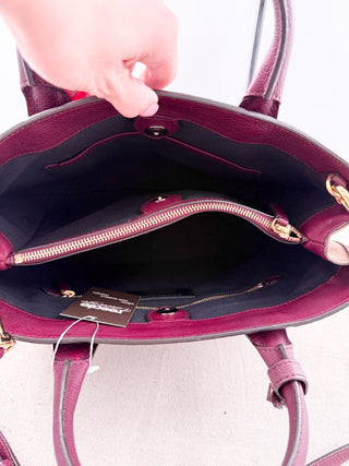 Burberry leather banner tote bag