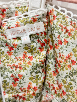 Krewe Duq small floral print set crop top and maxi skirt, top S / bottom XS