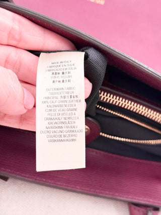 Burberry leather banner tote bag