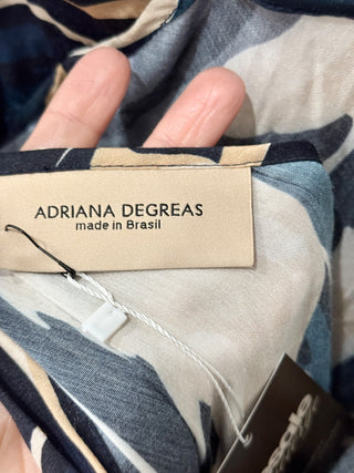 Adriana Degreas silk floral print cut out mini dress, M