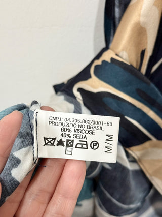 Adriana Degreas silk floral print cut out mini dress, M