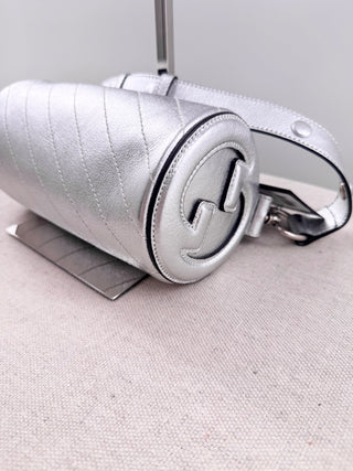 Gucci Blondie Diagonal Quilted Mini Leather Shoulder Bag