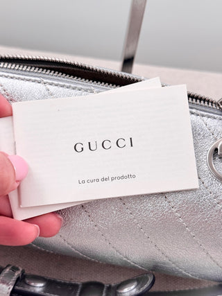 Gucci Blondie Diagonal Quilted Mini Leather Shoulder Bag