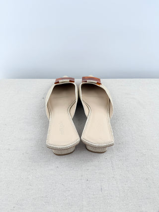 Cult Gaia raffia low heel mules, 42