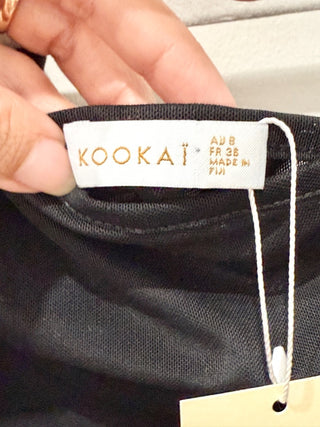 Kookai Sleeved Black Top, 4 (US)