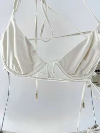 Cult Gaia Off white underwire bikini set, M