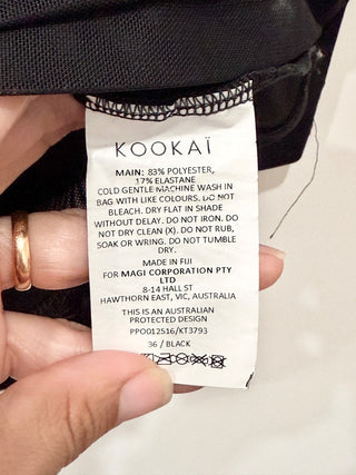 Kookai Sleeved Black Top, 4 (US)