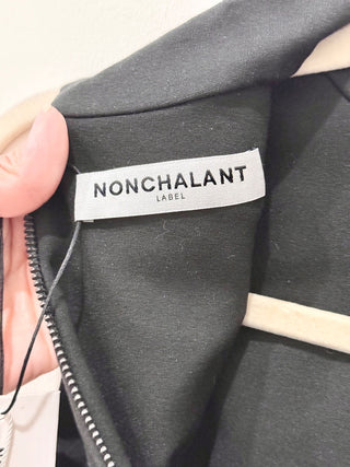 Nonchalant Label Ryland High Neck Full Zip Cropped Tank Top Black Womens Size XS