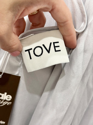 Tove Silk gray  top, 36