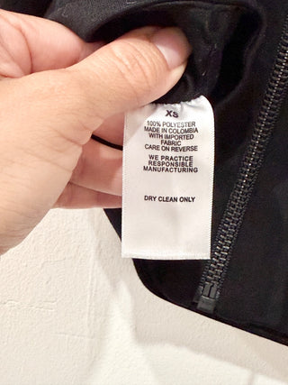 Nonchalant Label Ryland High Neck Full Zip Cropped Tank Top Black Womens Size XS