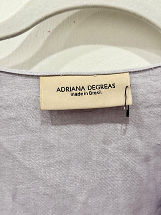 Adriana Degreas short tie knot cover up linen dress, S/M