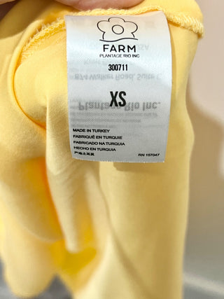 Farm Rio cut out long sleeve satin dress long, XS