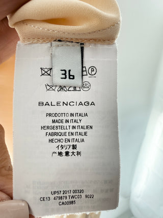 Balenciaga Cream sleeveless silk buttoned shirt, 36