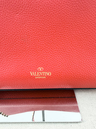 Valentino studded leather long strap bag