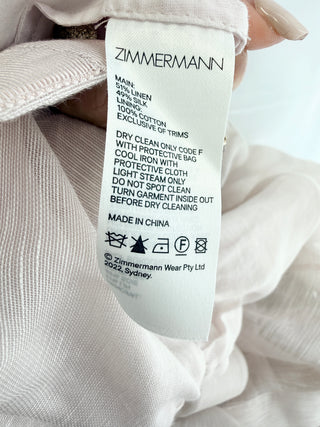 Zimmermann Blush tiered ruffled linen skirt, 1
