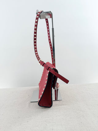 Valentino studded leather long strap bag