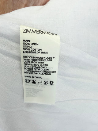 Zimmermann White floral buttoned mini skirt, 1
