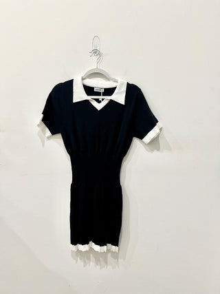 Joysons kinit pleated mini dress, L