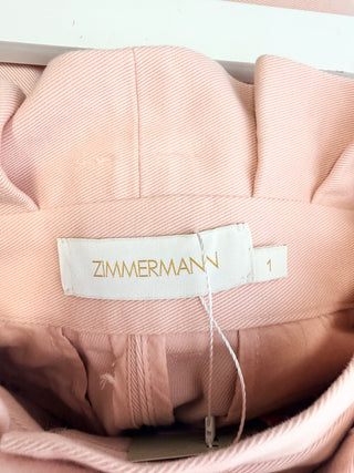 Zimmermann Pink high waisted belted pants, 1