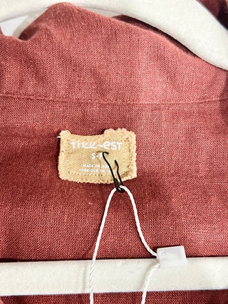 Free People brown set shirt/pant, S